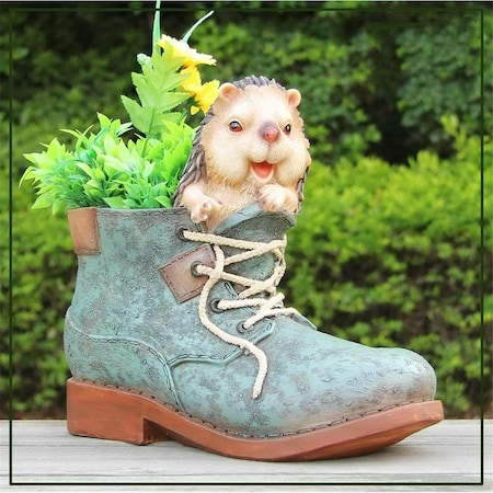 Propation Porcupine in Shoes Flower Pot, Blue PR2653735